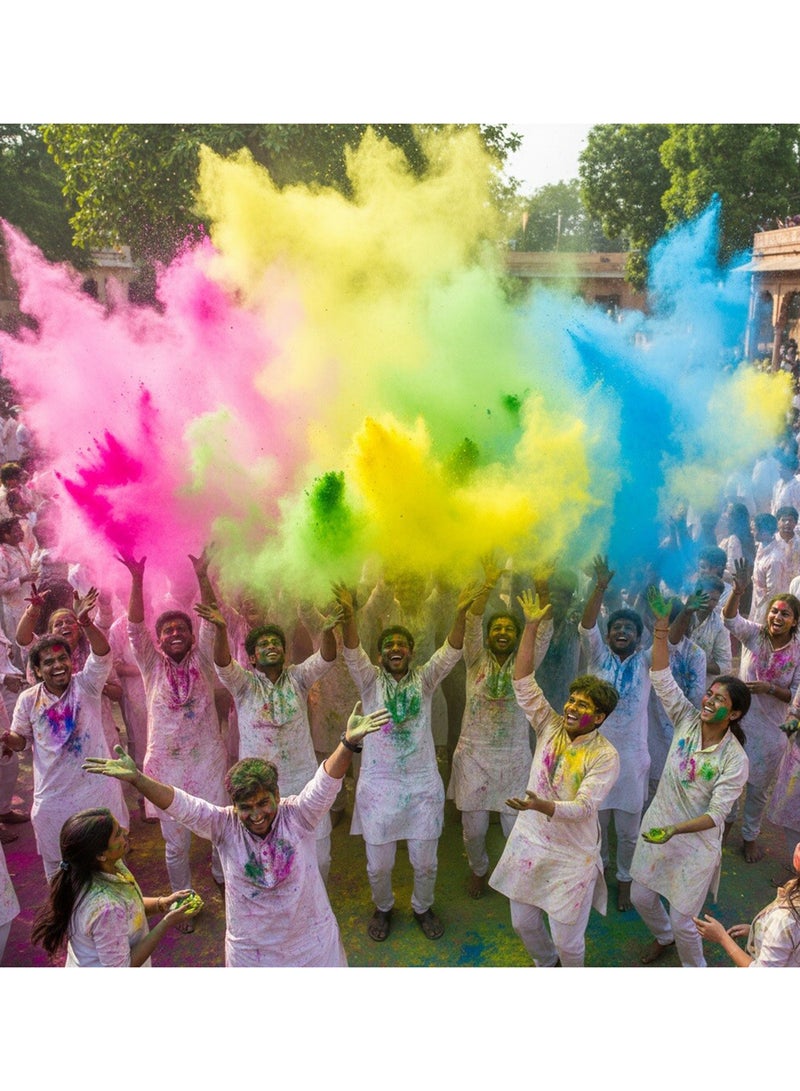 توي لاند Holi Colour Powder Set – 5 PCS Assorted Colours (100g Each) - Image 3